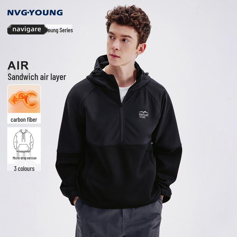 

Navigare Men s 2025 A/W Half-Zip Hooded Sweatshirt XL