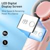 Multifuntional LED Display Fan Efficient Cooling Fan Quiet Powerful Fan 3000mAh Battery ABS Texture for Outdoor Travel