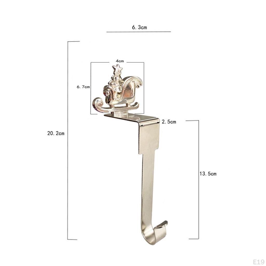 Stocking Hook for Bookshelf, Christmas Decoration Accessory