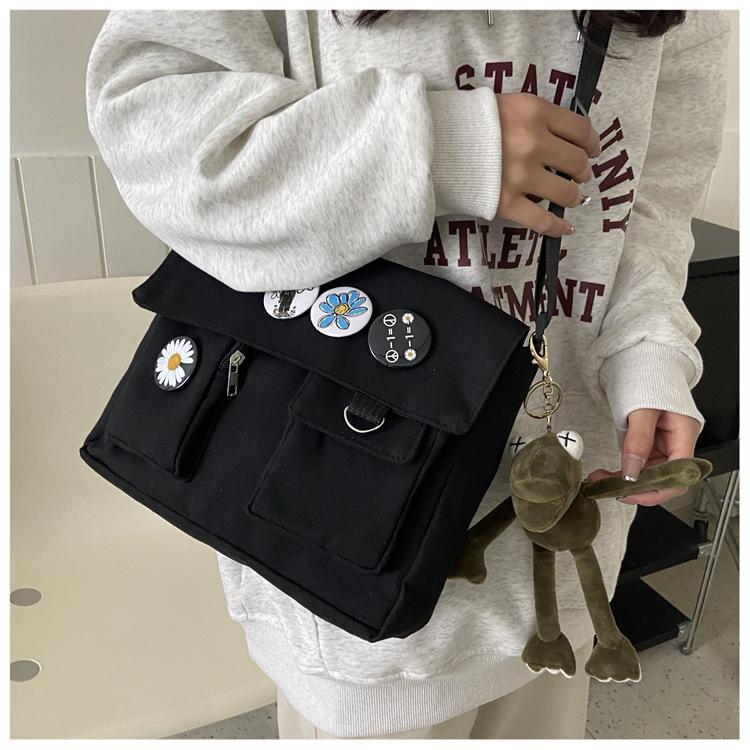 Canvas Crossbody Bag for Women Large Capacity Messenger Shoulder Handbag