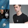 Stylish Titanium Steel Dragon Head Pendant Necklace For Men And Women Fashionable 2024 Trendy Long Chain