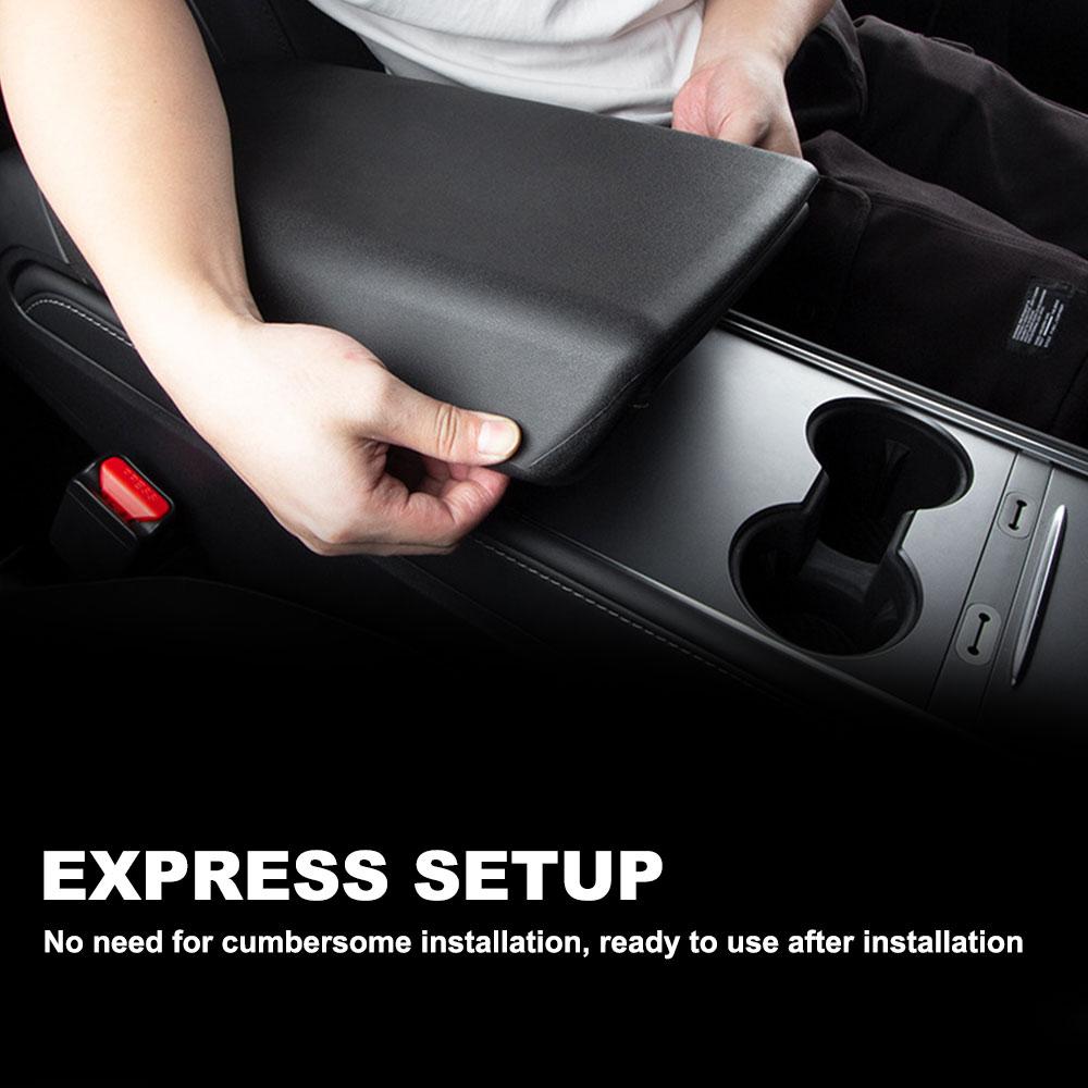 Car Armrest Box Center Console Car Armrest Cushion TPE Car Arm Rest Pad Cover For Tesla Model 3 Y Interior Replacement Parts