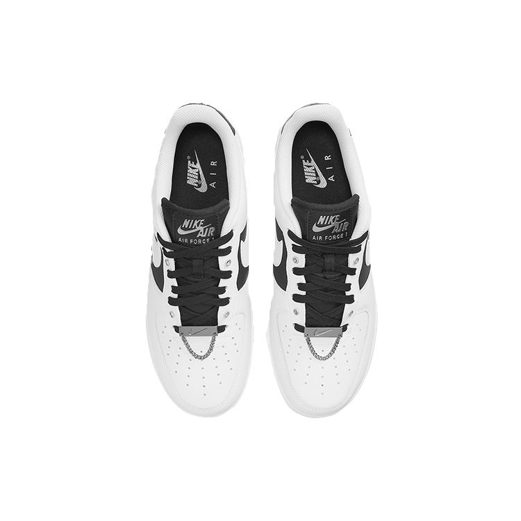 Nike Air Force 1 07 Premium Catena Argento - Sneakers da Uomo Bianche Metallo Nero-Argento DA8571-100