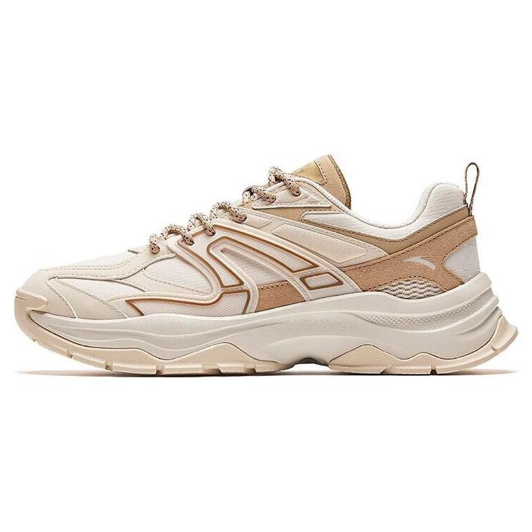 New Anta Hot Anti Slip Wear Resistant Low Top Casual Shoes Men's Beige Brown 912348806-2