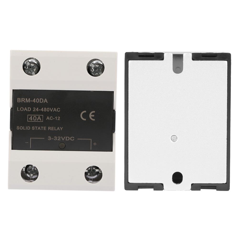 BRM-40DA Relay Load 24-480VAC DC Control AC Solid State Relay Input 3-32VDC Solid State Design BRM-40 Solid State Relay