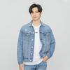 Lee SS22 Crane Cloud Pattern Heavy Embroidery Denim Jacket Men jackets Medium-Blue LMT0016456VG00FA00510