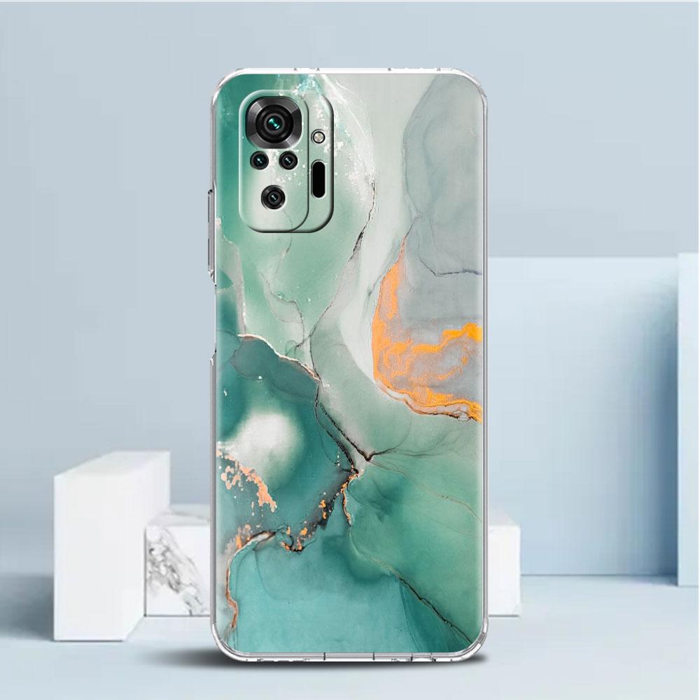 Marble Pattern Luxury Cool Clear Case For Xiaomi Redmi Note 11 Pro 10 9 9S 8 8T 7 9A 9C 9T 10 10C K40 Transparent Phone Cover