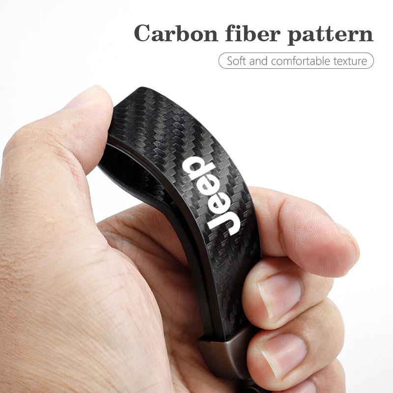 Pro klíčenku auta Jeep s vlastním logem Kroužek na klíče Kryt klíče Dárek pro Jeep Wrangler Grand Cherokee Wagoneer Avenger Compass XJ Ca