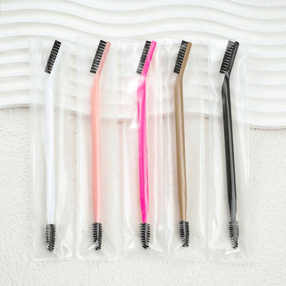1pc Refreshed Version Beginners' Beauty Brush For Eye Makeup, Dual-Ended Eyelash Comb & Spiral Eyebrow Brush, Portable