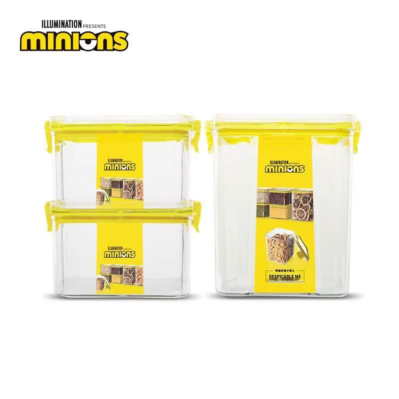 Minions Despicable Me 3-Piece Airtight Food Storage Canister Set