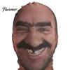 Stretchy Breathable Mask Funny Realistic Printed Face Balaclava Mask, See‑Through Mesh Full Unique Portrait Pattern Hood, for Halloween Cosplay