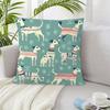 1pc Hebitoo Dog Plush Cushion Cover - Large 44.96x44.96 Cm Hibret/Hibit Puppy Pattern, Soft Short-Pile Polyester, Zipper Closure, Machine Washable Dec