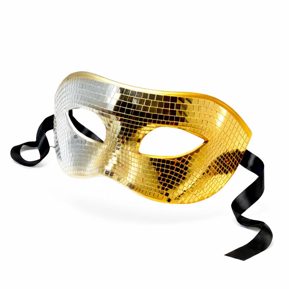 Disco Helle Bal Glitter Gezichtsmasker Spiegel Oogkapjes Zilver Maskerade Masker Feest Attributen Oogmasker voor Vrouwen Mannen Feest Gal