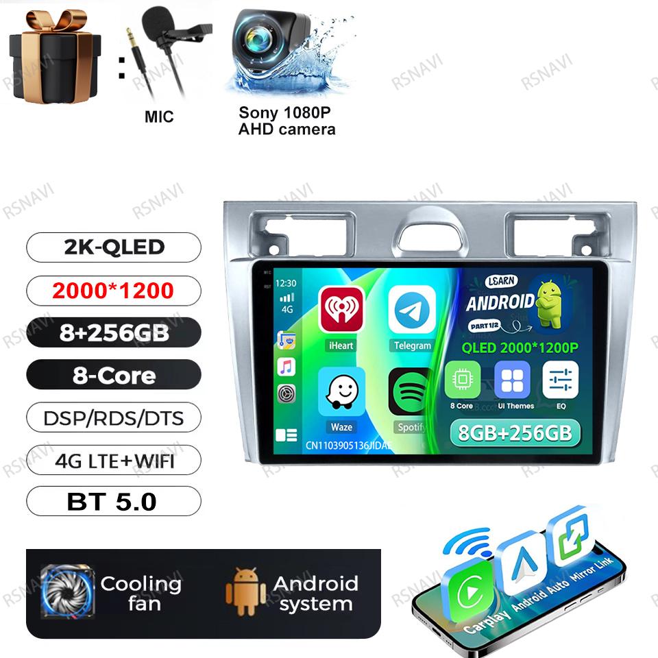 Android 16 Multimedia For Ford Fiesta Mk VI 5 Mk5 2002-2008 Car Radio Video Player Head Unit GPS Audio Auto Autoradio DSP RDS BT