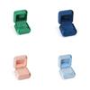 Velvet Ring Box With Rounded Edges For Jewelry Packaging Gift For Engagement