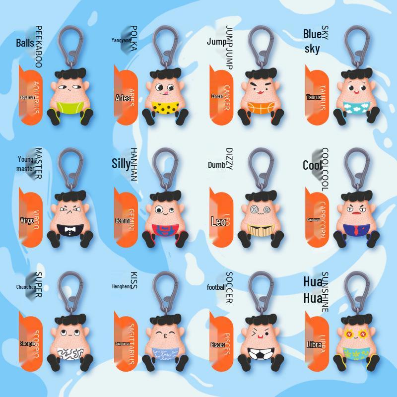 Creative Stress Relief Toy: Blackhead & Beard Plucking Keychain Pendant.