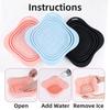 Foldable Face Ice Bath Bowl Built-in Ice Tray Silicone Portable Ice Basin Cold with Lid Face Dipping Bowl Beauty Tools
