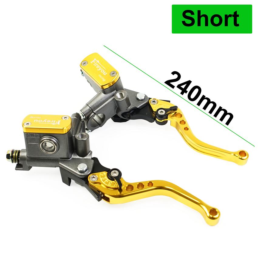 One Pair 14mm Piston Moto Bike Hydraulic Clutch Lever Right Hand Brake Master Cylinder Pump Lever 22mm Universal Street Pit Bike