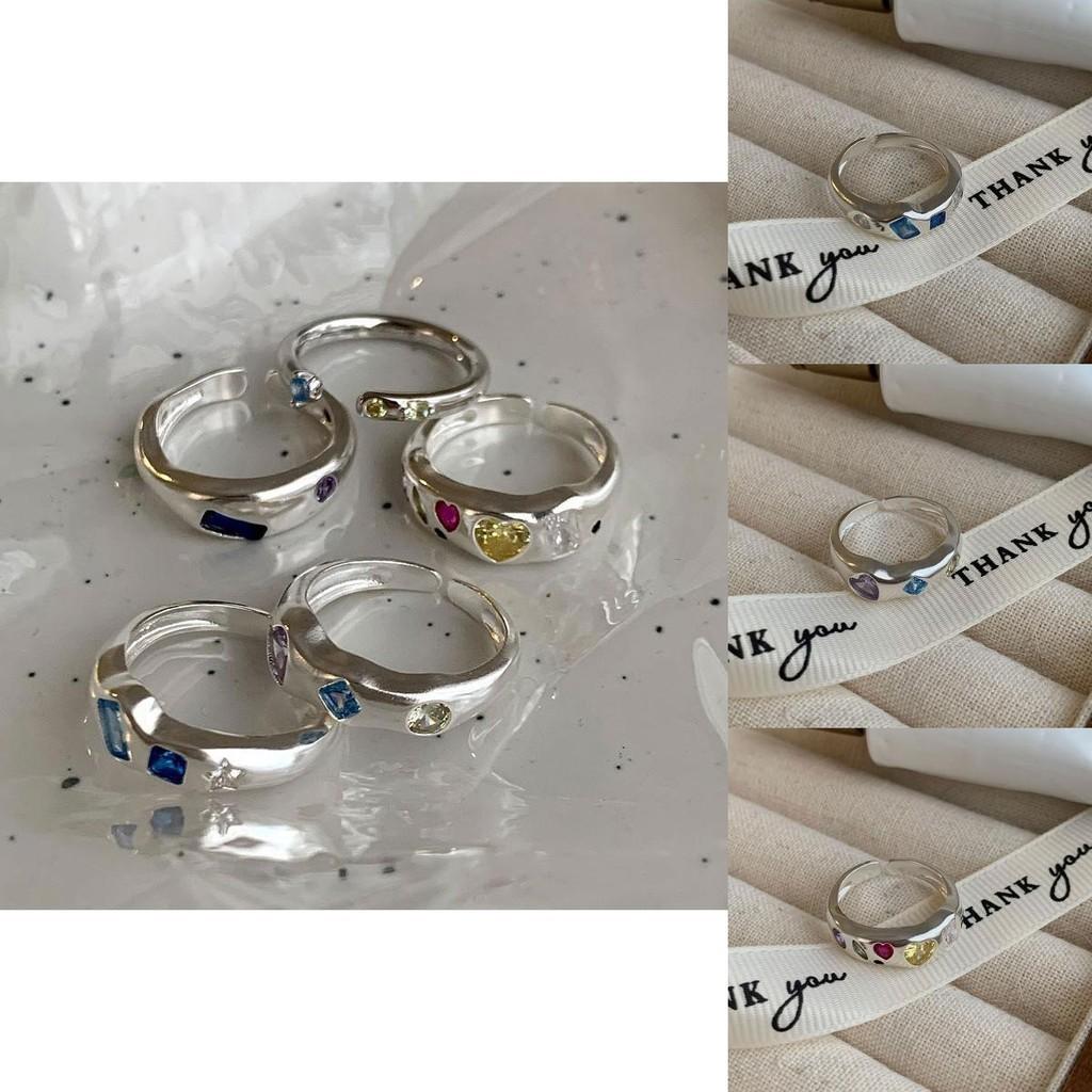 Elegant Vintage Inspired Colorful Gemstone Heart Shaped Ring For Stylish Women