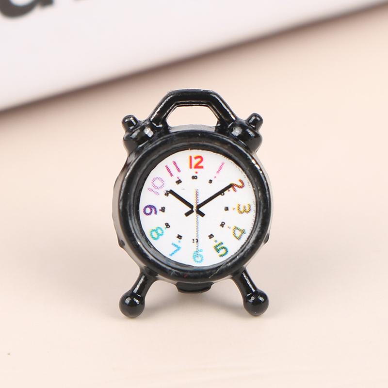 1PC 1:12 Scale Alarm Clock Doll Kitchen Living Room Furniture Accessories Miniature Dollhouse Mini Home Decoration Toys Gift