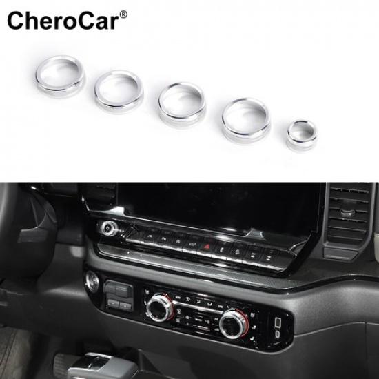 Radio Headlight Switch Control Knob Ring Cover Trim For Chevy Silverado -24