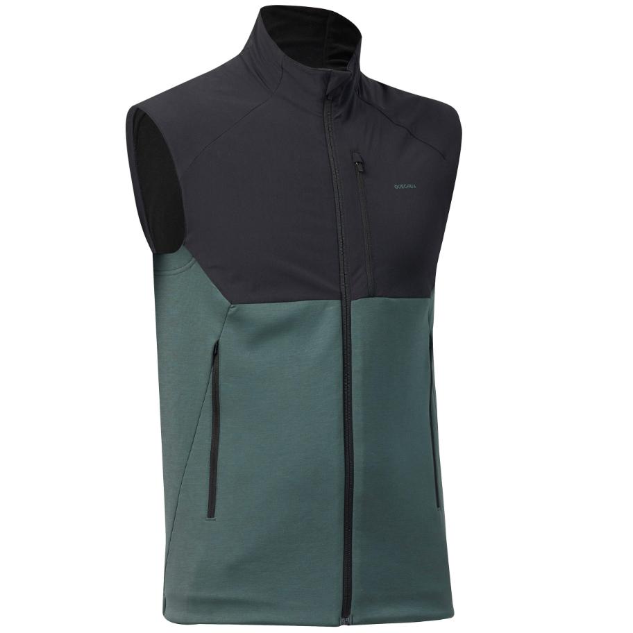 

DECATHLON QUECHUA MH520 Color Blocking Versatile Breathable Windproof Warm Lightweight Vest Men s Dark Gray Green L