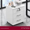 Wooden Office Filing Cabinet with Lock and Under-Desk Storage