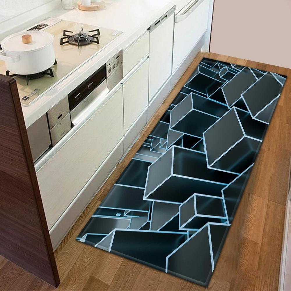 Modern Kitchen Doormat Decoration Bedroom Carpet Bathroom Anti-Slip Floor Home Balcony Hallway Long Rug Bedside Living Room Mat