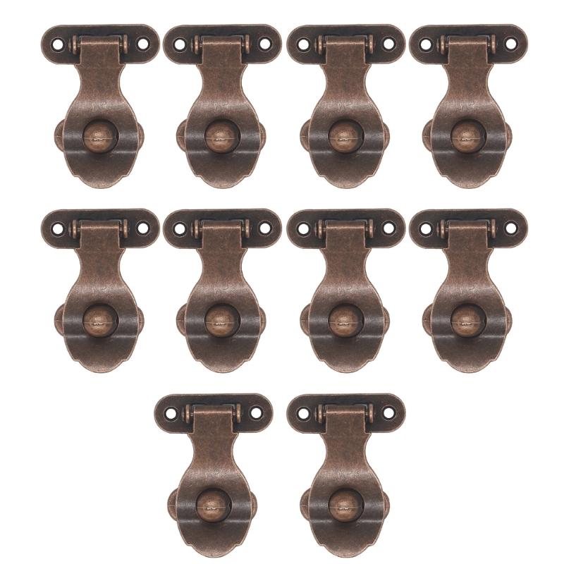 10Pcs Furniture Buckle Clasp Lock Vintage Decorative Latches Hasp Zincs Alloy Hasp Clasp Latches Decorative Lock Buckle 1