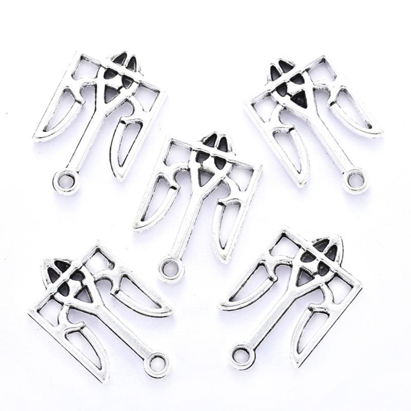 100 Pcs/set Diy Accessories Retro Alloy Ukraine National Emblem Pendants Ukrainian Flag Trident Charm Patriotic Gift