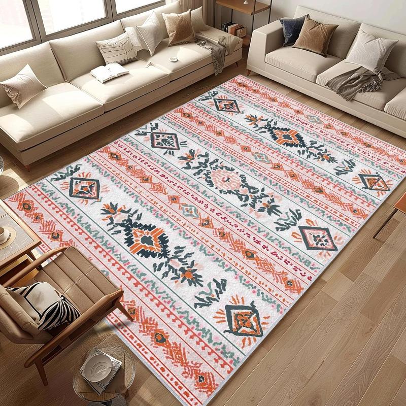 Abstract Scandinavian Style Large Area Carpet Living Room Sofa Bedroom Rugs Bedside Blanket Anti Slip Dirt Resistant Blanket