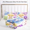 Cat Ears Comforter Set 3D Digital Print Bedding Set with Pillowcase Soft Microfiber Quilt Cover for Teen Girl Bedroom Dorm