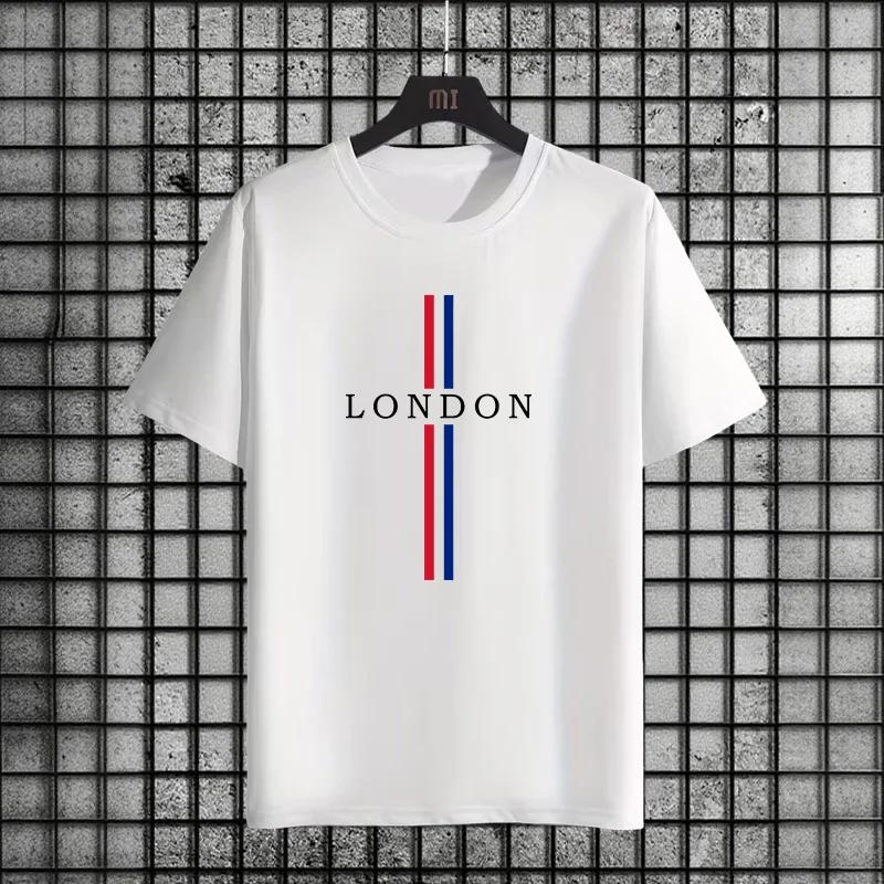 Tshirt for Man Spring Summer Casual Fashion Roune Neck Short Sleeve Top Home Outdoor Comfort Soft Cool Cotton Tee Mens Clothes