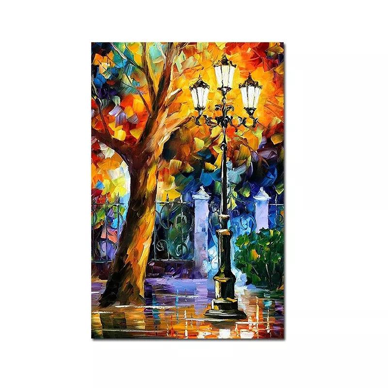 Abstract Oil Painting Iron Tower Poster Canvas Print Wall Art Picture For Living Room Home Decor Wall Decoration Frameless
