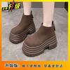 Non-slip casual muffin bottom women's short boots 2025 autumn and winter new small popular thick-soled Martin boots women