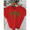 Hals-Oberteil Polyester-Strickstoff Normale Länge Alle Jahreszeiten Damen Freizeit Tennis Buchstaben-Aufdruck T-Shirt Kurzarm