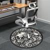 1pc Lion Mandala Office Round Area Rug, Indoor Mat Suitable For Office, Under Office Chairs Bedroom Living Room Home Decor, Room Deco