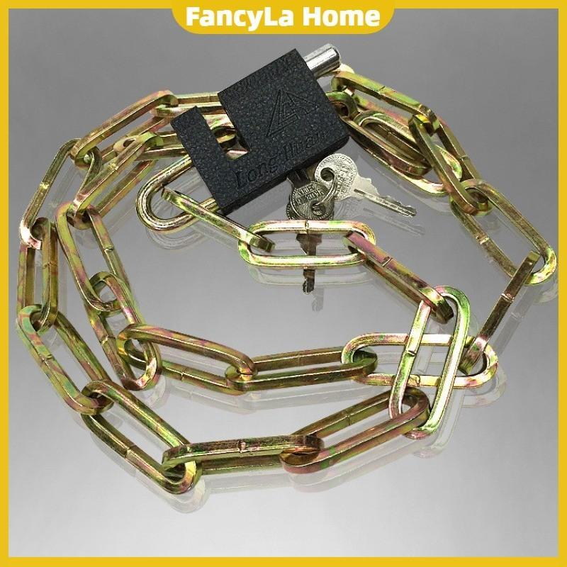 Anti Pry High Security Chain Lock Hardened Quenched Steel Waterproof Rust Proof Ideal for Bike Motorcycle Parking Protection