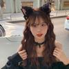 Süßes Katzenohr-Stirnband Spitze Schleife Choker-Halskette Sexy Cosplay Plüschglöckchen Haarband Damen Mädchen Maskenball Party Kopfschmuck Haare Anime