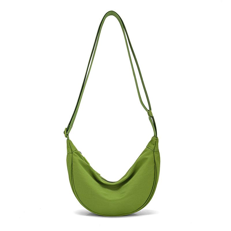 Fashion new solid color women's messenger bag large capacity portable portable dumpling bag versatile go out shoulder bag women