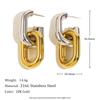 MamacitaSlay 316L Stainless Steel Double Color Double Layer Earrings Party Waterproof Jewelry Women's Unique Cool Earrings Gift