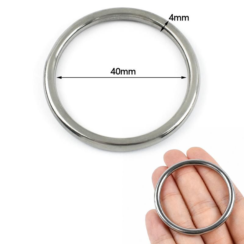 2-10Pcs 316# Stainless Steel Seamless O Rings Buckle Pet Collar Clasp Backpack Strap Hanging Bed Connection Anti-rust Ring