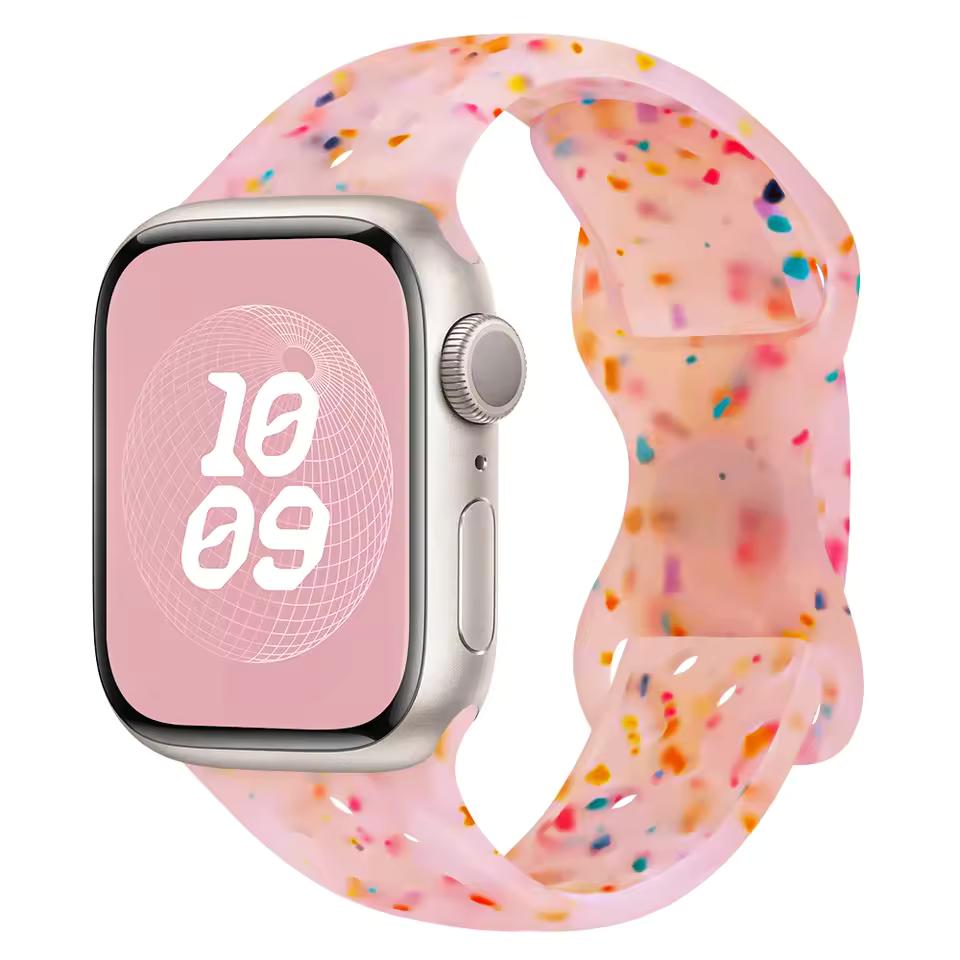 Original Silicone Strap For Apple Watch Band 46mm 44mm 45mm 40mm 41mm 38mm 42mm Correa Breathable iWatch Series11 10 9 8 SE3 7 6 Ultra 2 49mm