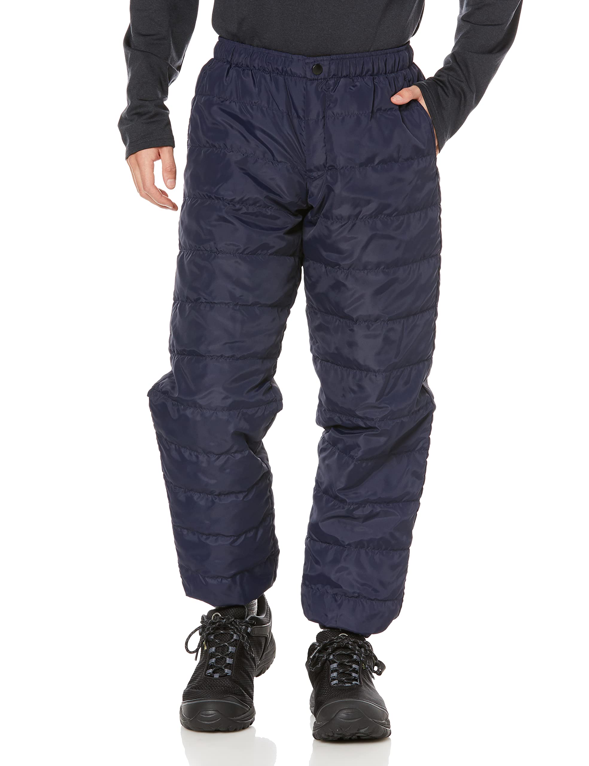 

Mizuno Breath Thermo Outdoor Down Size L Pants, Moisture-Wicking, Heat-Generating, Water-Repellent, C2JF1531, Men s, Navy,