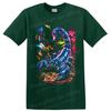 Scorpion T Shirt Neon Tropical Flowers Arachnid Art Graphic Tee Nature Gift