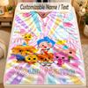 Flannel BlanketEl Payaso Plim Plim Custom Name Text Personalized Soft Warm Throw Blanket Home Decor Gift