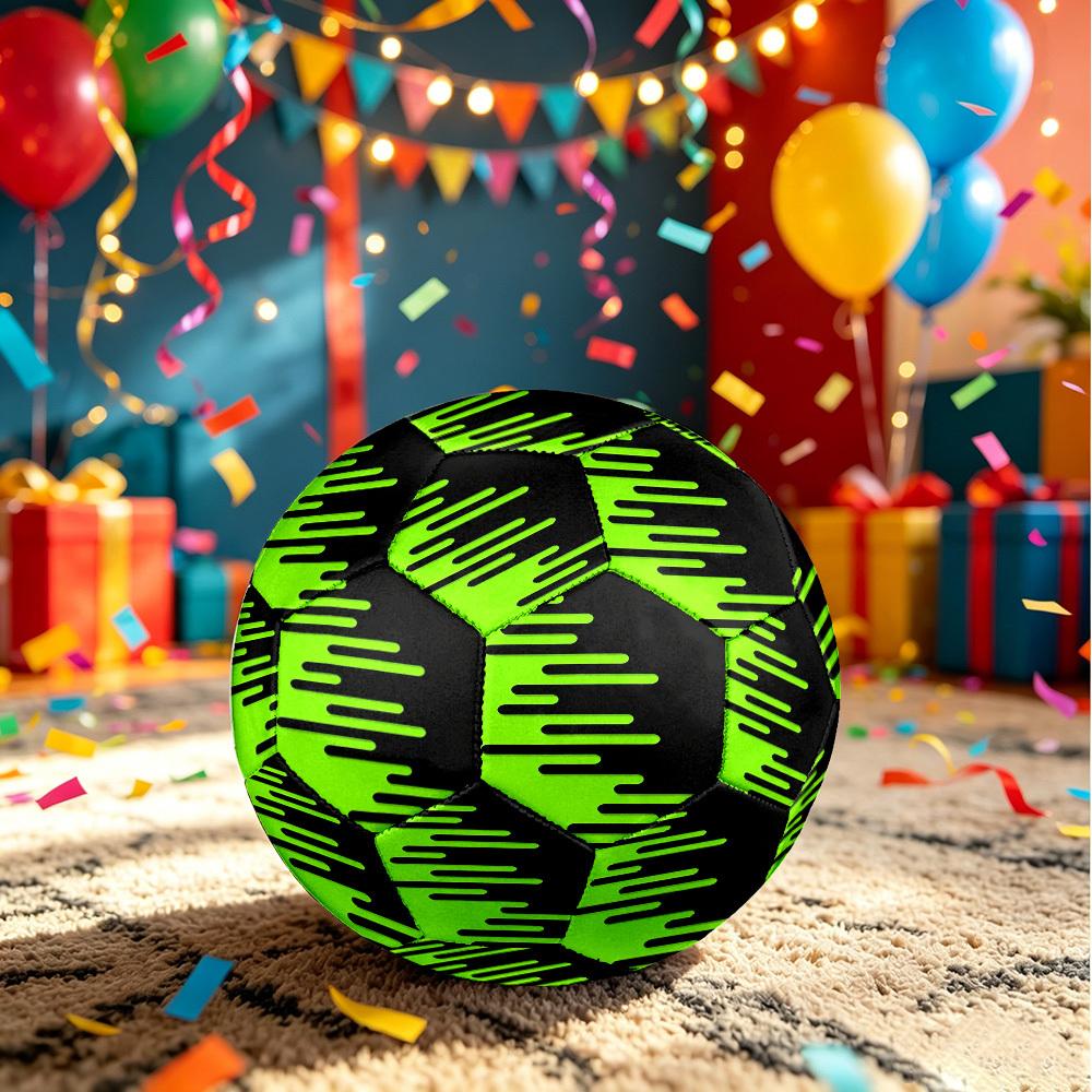 1pc Dynamic Flow Lines Theme Soccer Ball Football, Size 5, Lightweight PVC, Outdoor Training Soccer Ball,Gift j60459 Size 5