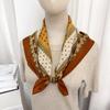 Fashion Silk Silk Scarf 61cm Double Crepe Fresh and Fashionable Simple Mulberry Silk Square Scarf Japanese and Korean Temperament with Shawl