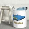 Laundry Collector Asturias Flag Foldable Laundry Basket Large Storage Children Washing Basket Home Organizer