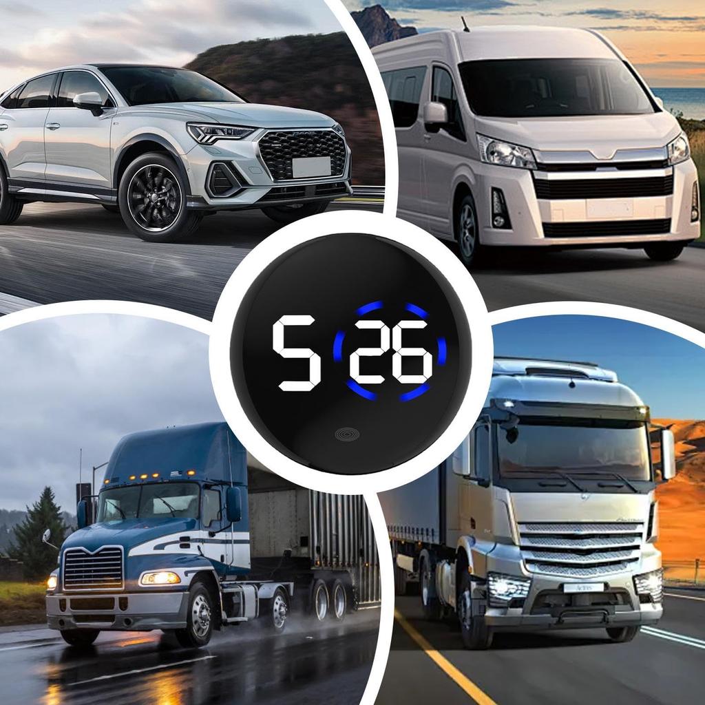 Car Digital Clock, Dashboard Digital Clock | Adhesive Bracket Digital Clock | Car Watch